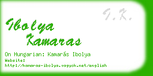ibolya kamaras business card